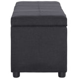 Vidaxl bankje met opbergvak 116 cm polyester zwart