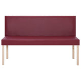 Vidaxl bankje 139,5 cm kunstleer wijnrood