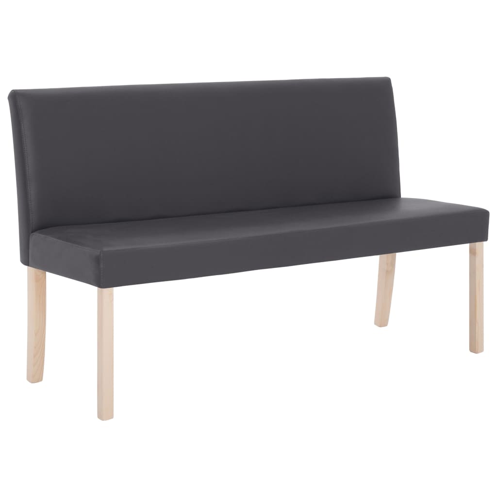 Vidaxl bankje 139,5 cm kunstleer grijs