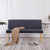Vidaxl bankje 139,5 cm polyester donkergrijs