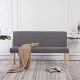 Vidaxl bankje 139,5 cm polyester lichtgrijs