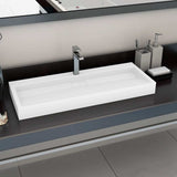 Vidaxl Washbeer 120x46x11 cm Mineralguss Marmorguss Weiß