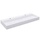 Vidaxl Washbeer 120x46x11 cm Mineralguss Marmorguss Weiß