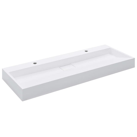 Vidaxl Washbeer 120x46x11 cm Mineralguss Marmorguss Weiß