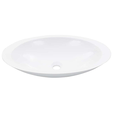 Vidaxl Washbeasin 59.3x35.1x10.7 cm Mineralguss Marmorguss Weiß
