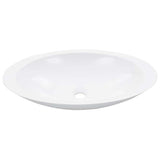 Vidaxl Washbeasin 59.3x35.1x10.7 cm Mineralguss Marmorguss Weiß