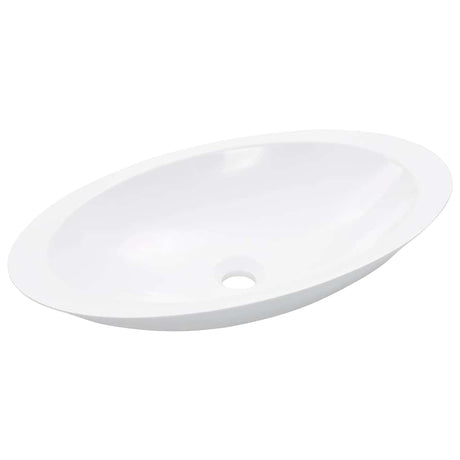 Vidaxl Washbeasin 59.3x35.1x10.7 cm Mineralguss Marmorguss Weiß