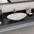 Vidaxl Washbeasin 59.3x35.1x10.7 cm Mineralguss Marmorguss Weiß