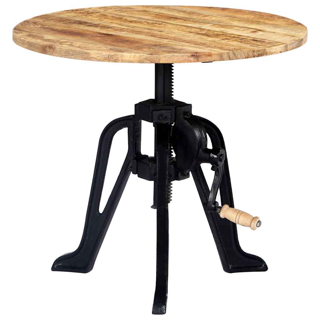 Vidaxl bijzettafel 60x(46-63) cm massief mangohout en gietijzer