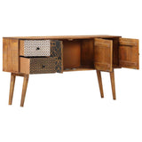 Vidaxl dressoir met geprint patroon 130x30x70 cm massief mangohout