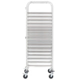Vidaxl keukentrolley 16-laags 38x55x163 cm roestvrij staal