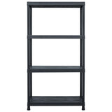 Vidaxl opbergrekken 5 st 60x30x138 cm kunststof zwart