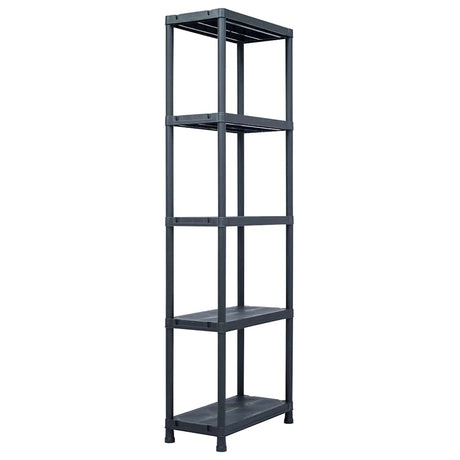 Vidaxx Lagerregale 2 Stk. 125 kg 60x30x180 cm Kunststoff schwarz