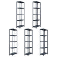 Vidaxx Lagerregale 5 Stk. 125 kg 60x30x180 cm Kunststoff schwarz