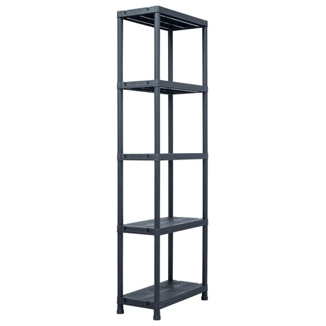 Vidaxx Lagerregale 5 Stk. 125 kg 60x30x180 cm Kunststoff schwarz