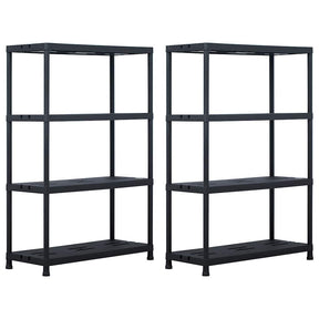 VIDAXL -LAGE RAGS 2 PCS 220 kg 90 x 40 x 138 cm Kunststoff Schwarz