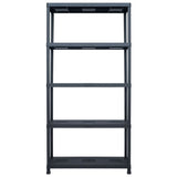 VIDAXL -LAGE RAGS 2 PCS 260 kg 90 x 40 x 180 cm Kunststoff Schwarz