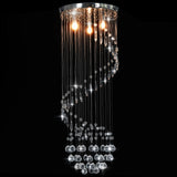 Vidaxl Deckenlampe mit Kristallperlen Spiral G9 Silberfarben