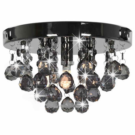 Vidaxl Deckenlampe mit rauchigen Perlen um G9 Schwarz