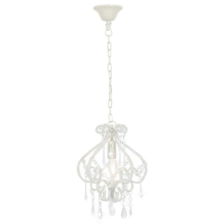 Vidaxl Deckenlampe mit Perlen um E14 Weiß