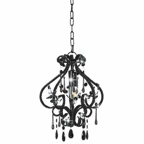 Vidaxl Deckenlampe mit Perlen um E14 Schwarz