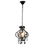 Vidaxl Deckenlampe mit Perlen um E14 Schwarz
