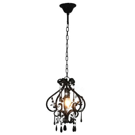 Vidaxl Deckenlampe mit Perlen um E14 Schwarz