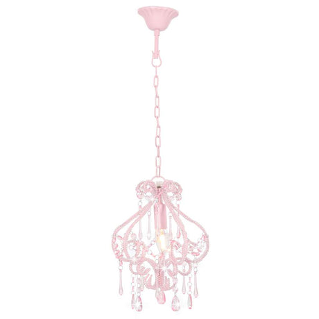 Vidaxl Deckenlampe mit Perlen um E14 Pink
