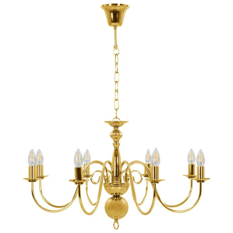 Vidaxl Kronleuchter 8xe14 Goldfarbe