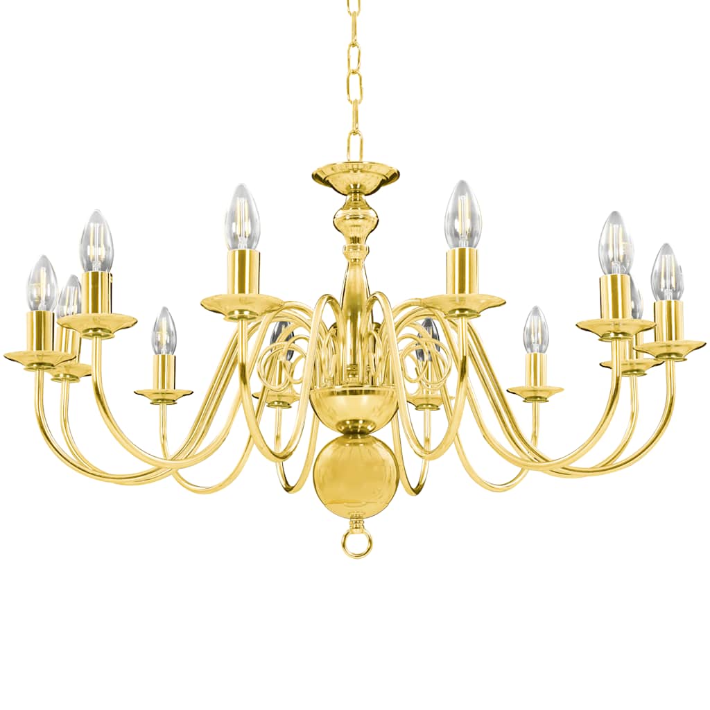 Vidaxl Kronleuchter 12xe14 Goldfarbe
