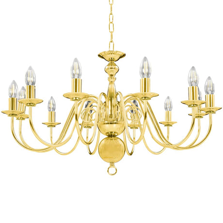 Vidaxl Kronleuchter 12xe14 Goldfarbe