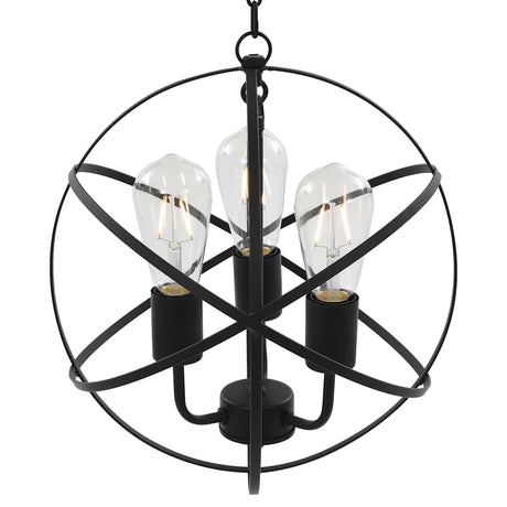 Vidaxl Hanging Lampe um 3xe27 schwarz