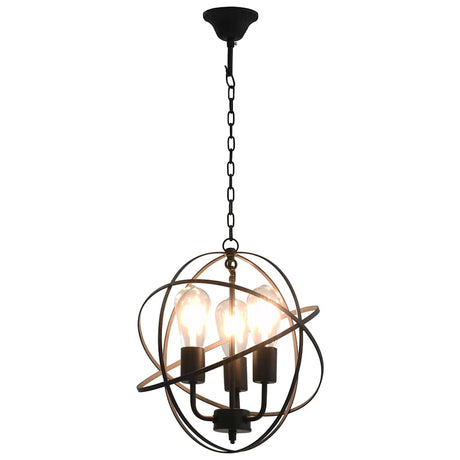 Vidaxl Hanging Lampe um 3xe27 schwarz