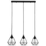 VIDAXL -Deckenlampe mit diamant -verdrängten 3xe27 Schwarz