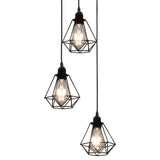 Vidaxl Deckenlampe mit Diamantform 3xe27 Schwarz