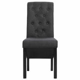 Vidaxl eetkamerstoelen 2 st stof donkergrijs
