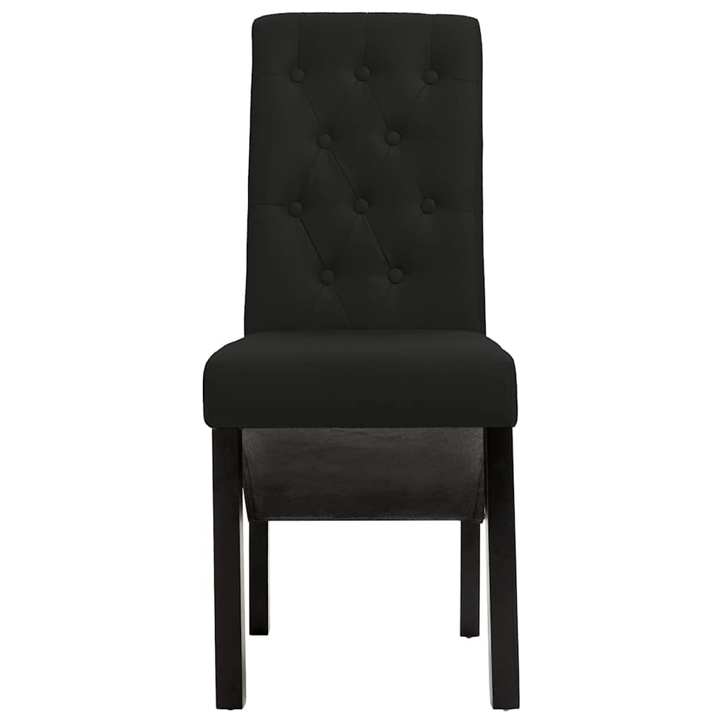 Vidaxl eetkamerstoelen 2 st stof zwart