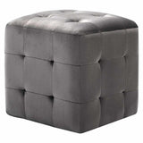 Vidaxl nachtkastjes 2 st 30x30x30 cm fluweel grijs