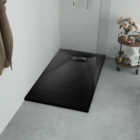 Vidaxl Duschschale 100x70 cm SMC Schwarz