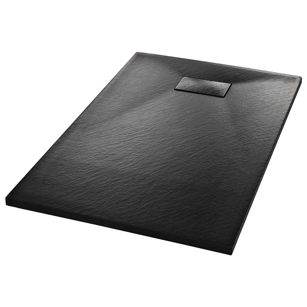 Vidaxl Duschschale 100x80 cm SMC Schwarz