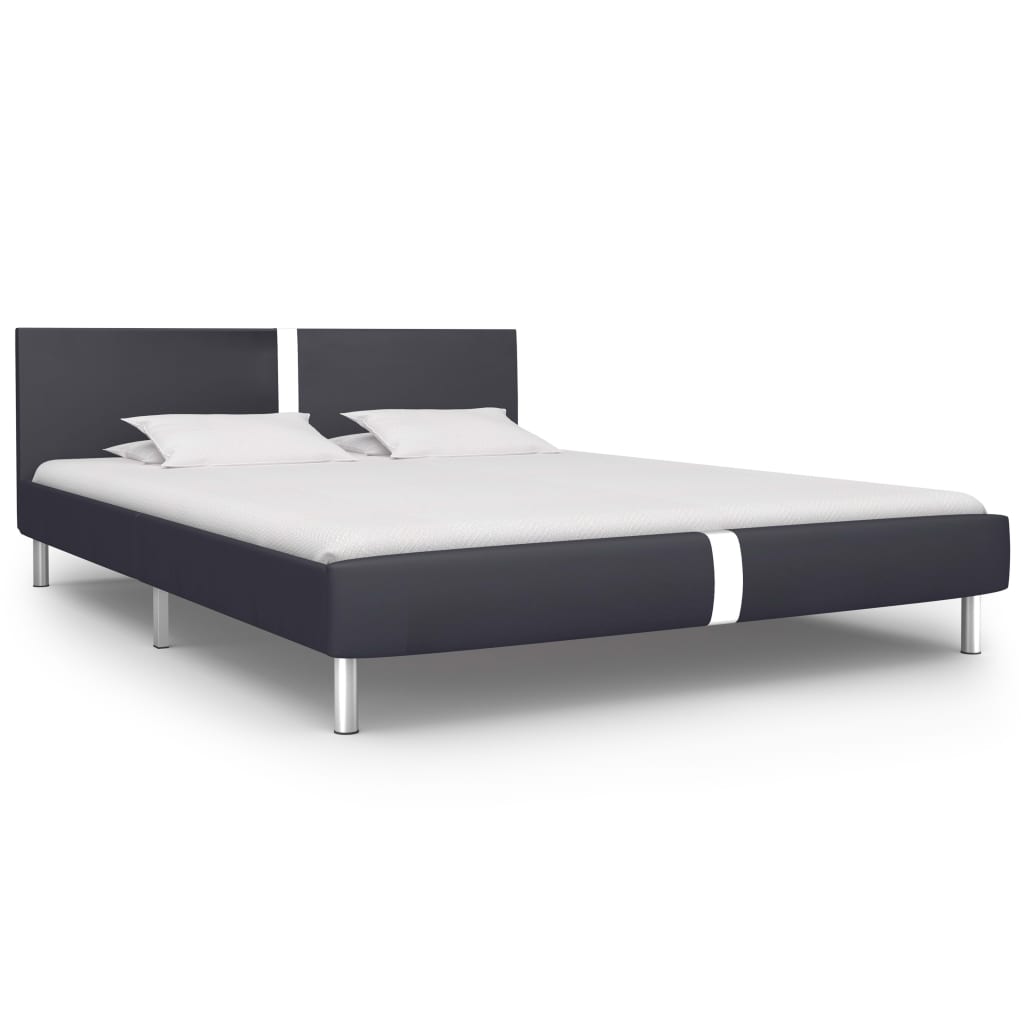 Vidaxl bedframe kunstleer zwart 120x200 cm