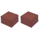 Vidaxl Valt Tiles 12 ST 50 x 50 x 3 cm Gummirot