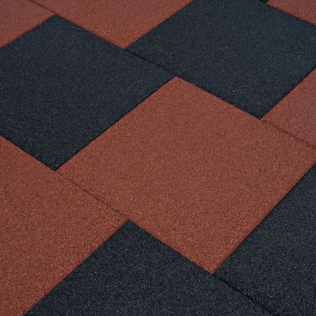 Vidaxl Valt Tiles 12 ST 50 x 50 x 3 cm Gummirot