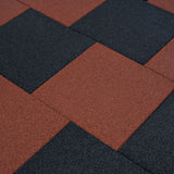 Vidaxl Valt Tiles 12 ST 50 x 50 x 3 cm Gummirot