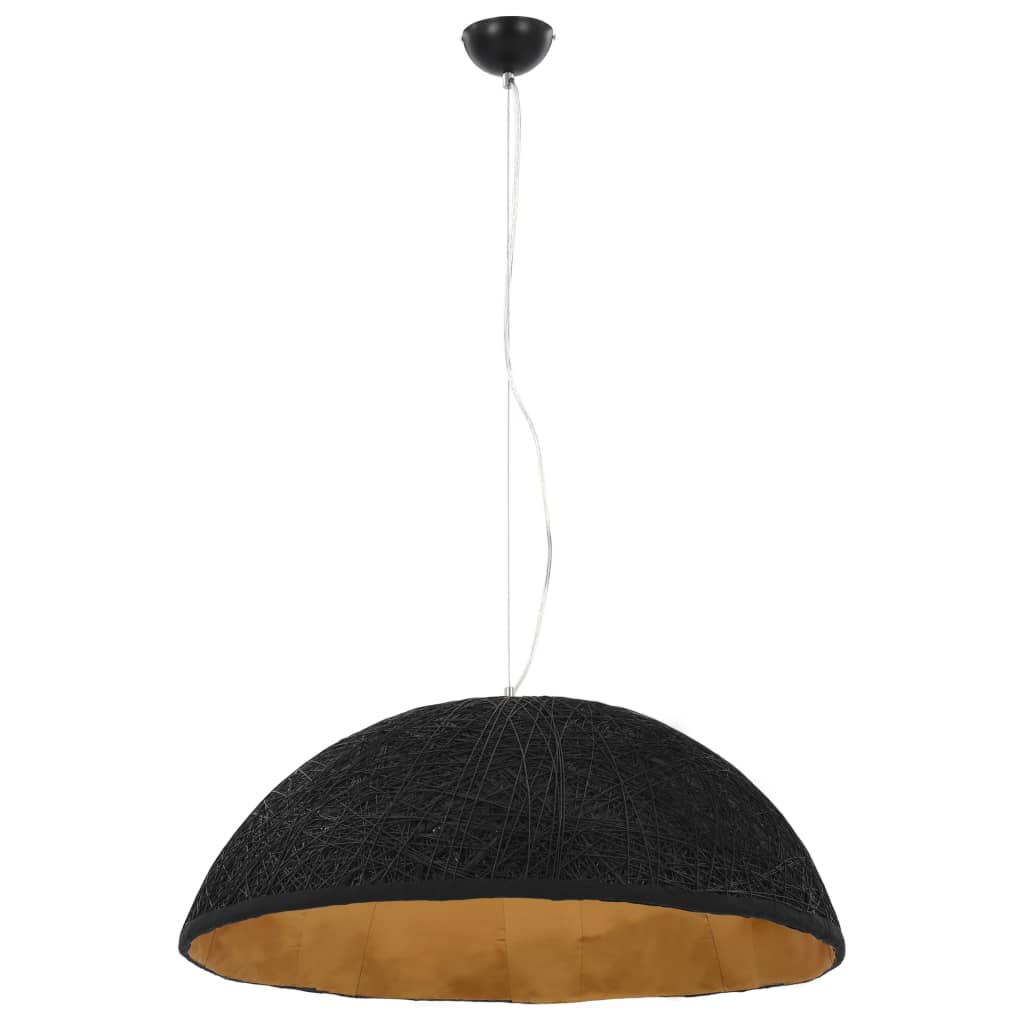 Vidaxl Hanging Lampe E27 Ø70 cm Schwarz und Gold