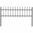 Vidaxl Gartenzaun mit Spears Top 1,8 m Stahlschwarz