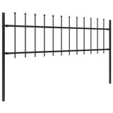 Vidaxl Gartenzaun mit Spears Top 1,8 m Stahlschwarz