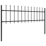 Vidaxl Gartenzaun mit Spears Top 1,8 m Stahlschwarz