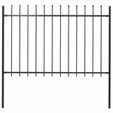Vidaxl Gartenzaun mit Spears Top 1,8 m Stahlschwarz