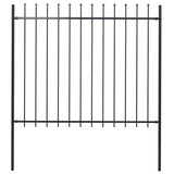Vidaxl Gartenzaun mit Spears Top 1,8 m Stahlschwarz